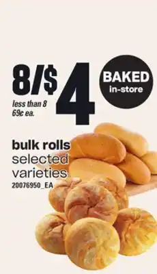 Loblaws Bulk rolls offer