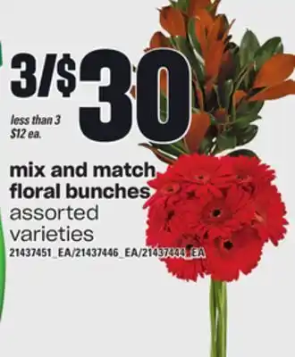 Loblaws Mix and match floral bunches offer