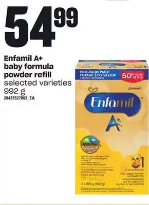 Loblaws Enfamil a+ baby formula powder refill, 992 g offer