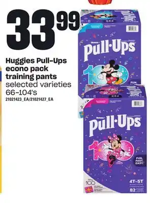 Loblaws Huggies pull-ups econo pack training pants, 66-104's offer
