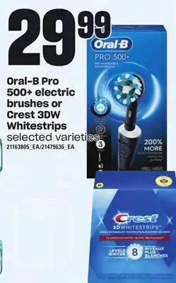 Loblaws Oral-b pro 500+ electric brushes or crest 3dw whitestrips offer