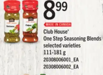 Loblaws Club house one step seasoning blends, 111-181 g offer