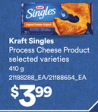 Loblaws Kraft singles process cheese product, 410 g offer