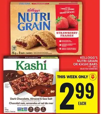 Food Basics Kellogg's nutri grain or kashi bars offer