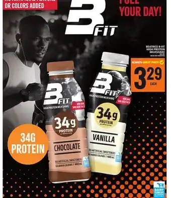 Food Basics Beatrice b-fit high protein milkshake offer