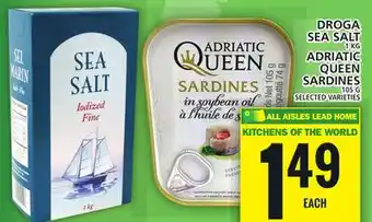 Food Basics Droga sea salt or adriatic queen sardines offer