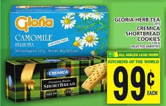 Food Basics Gloria herb tea or cremica shortbread cookies offer