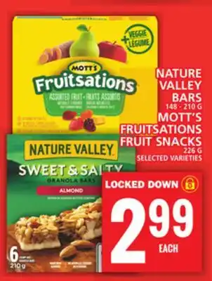 Food Basics Nature valley bars mott's fruitsations fruit snacks offer
