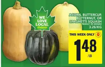 Food Basics Acorn, buttercup, butternut, or spaghetti squash offer