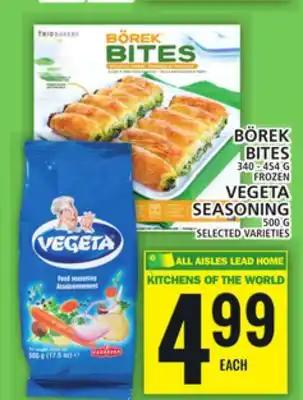 Food Basics Börek bites or vegeta seasoning offer