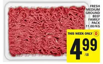 Food Basics Fresh medium ground beef family pack offer