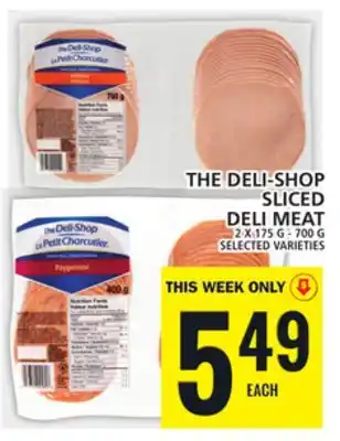 Food Basics The deli-shop sliced deli meat offer