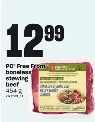 Independent Grocer Pc free from boneless stewing beef, 454 g offer