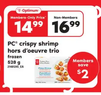 Independent Grocer Pc crispy shrimp hors d'oeuvre trio, 528 g offer