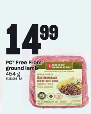 Independent Grocer Pc free from ground lamb, 454 g offer