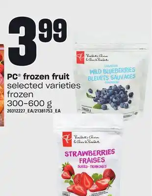 Independent Grocer Pc frozen fruit, 300-600 g offer