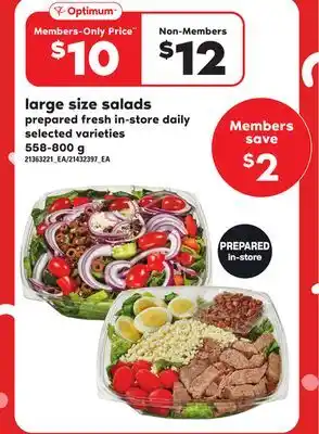 Independent Grocer Large size salads, 558-800 g offer