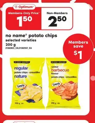 Independent Grocer No name potato chips, 200 g offer