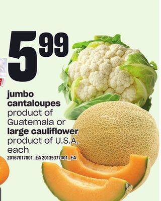 Independent Grocer Jumbo cantaloupes or large cauliflower offer