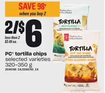 Independent Grocer Pc tortilla chips, 320-350 g offer