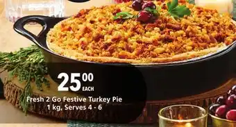 Metro Fresh 2 go festive turkey pie offer