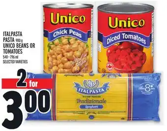 Metro Italpasta pasta or unico beans or tomatoes offer