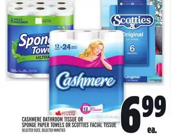 Metro Cashmere bathroom tissue or sponge paper towels or scotties facial tissue offer