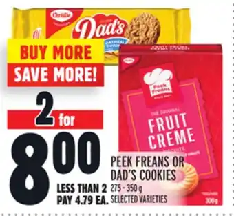 Metro Peek freans or dad's cookies offer