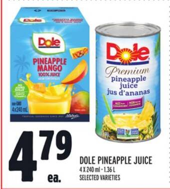 Metro Dole pineapple juice offer