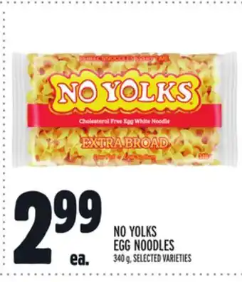 Metro No yolks egg noodles offer