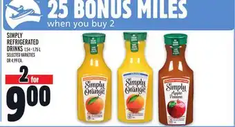 Metro Simply refrigerated drinks offer