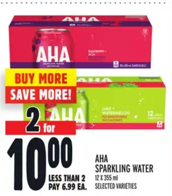 Metro Aha sparkling water offer