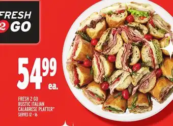 Metro Fresh 2 go rustic italian calabrese platter offer