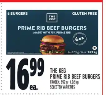 Metro The keg prime rib beef burgers offer