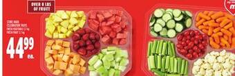 Metro Store made celebration trays fresh vegetable 2.7 kg fresh fruit 3.7 kg offer