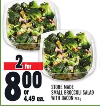 Metro Store made small broccoli salad with bacon offer