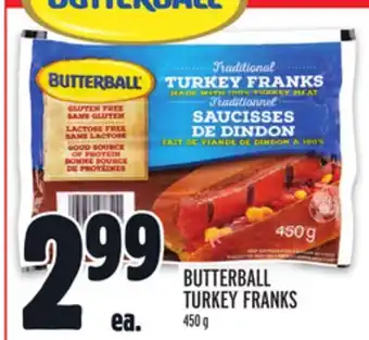 Metro Butterball turkey franks offer