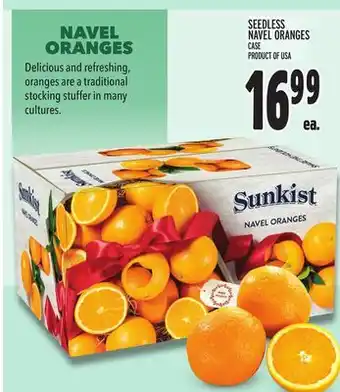 Metro Seedless navel oranges offer