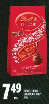 Metro Lindt lindor chocolate bags offer