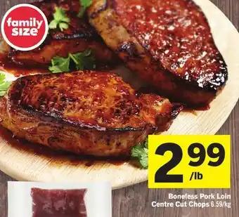 Foodland Boneless pork loin centre cut chops offer