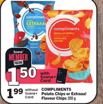 Foodland Compliments potato chips or extraaa! flavour chips 200 g offer