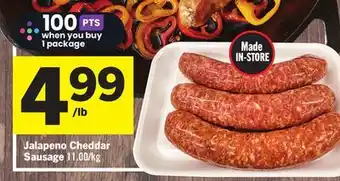 Foodland Jalapeno cheddar sausage offer