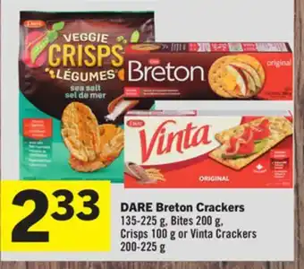 Foodland Dare breton crackers 135-225 g, bites 200 g, crisps 100 g or vinta crackers 200-225 g offer