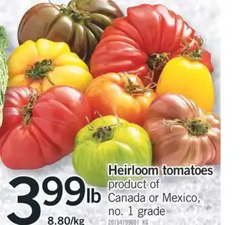 Fortinos Heirloom tomatoes offer