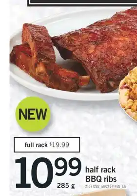 Fortinos Half rack bbq ribs offer