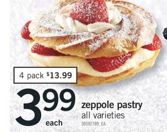 Fortinos Zeppole pastry offer
