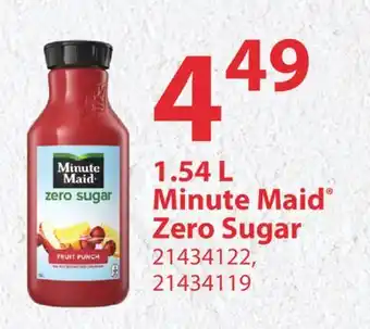 Fortinos Minute maid zero sugar, 1.54 l offer
