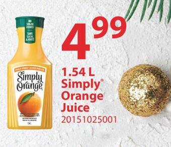 Fortinos Simply orange juice 1.54l offer