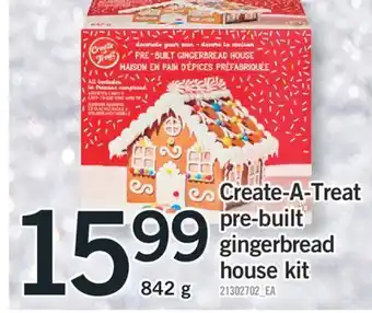 Fortinos Create-a-treat-pre-built gingerbread gingerbread house 842 g offer