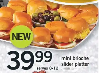 Fortinos Mini brioche slider platter, serves 8-12 offer